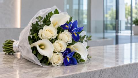 Деловой букет партнёру становится личным из-за мелочей вокруг цветов