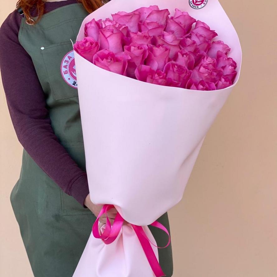 Букеты из розовых роз 70 см (Эквадор) [№  191048]