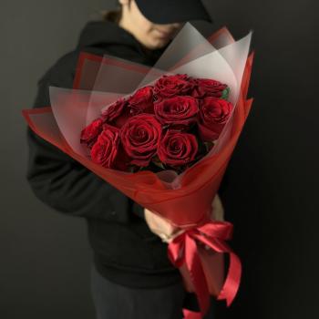 Букеты из красных роз 40 см (Эквадор) [код  191716]