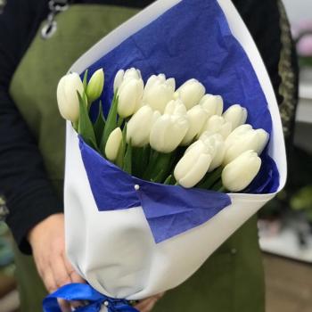 Белые тюльпаны 23 шт. артикул букета  336171