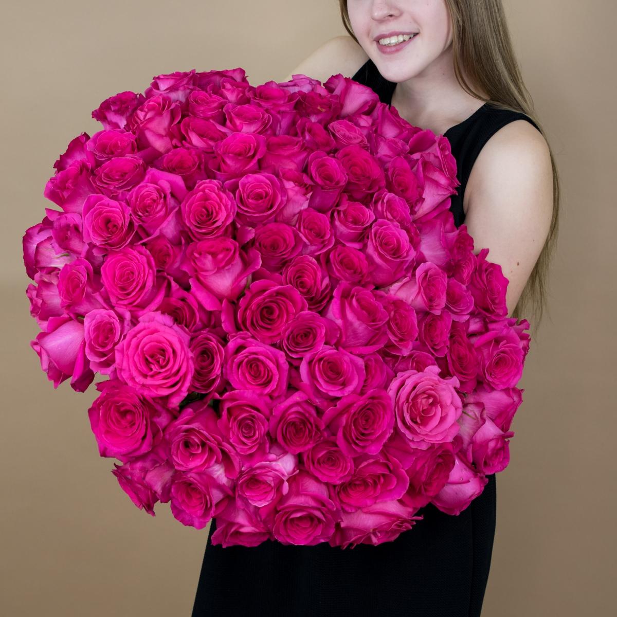 Букет из розовых роз 75 шт. (40 см) Артикул: 90013