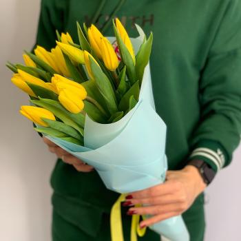 Тюльпаны жёлтые 15 шт код  141115