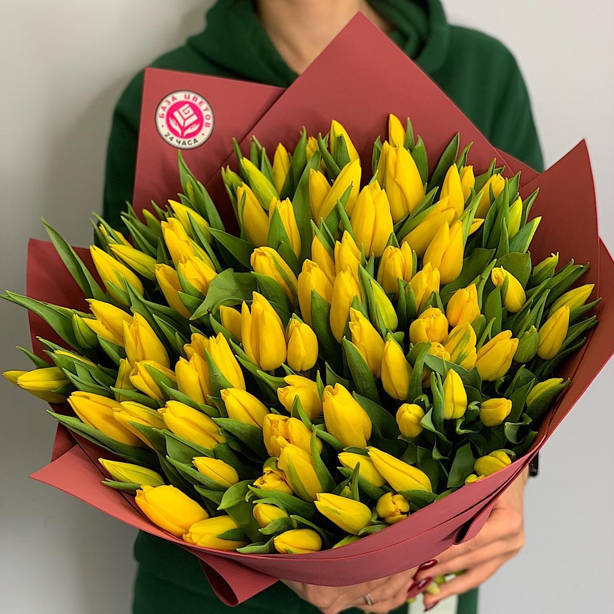Тюльпаны желтые 101 шт Артикул  141783