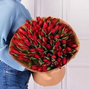 Красные тюльпаны 101 шт articul: 145123